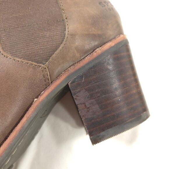 Sperry Top Sider Casual Leather Ankle Boot Womens Size 7 STS90223 Brown Black - Picture 8 of 10